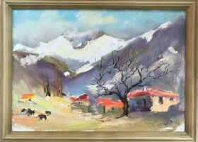 Silence in the mountains (Kazbek)  (the painting has found an owner)