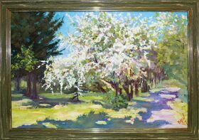 Apple trees in bloom (The painting has found an owner)